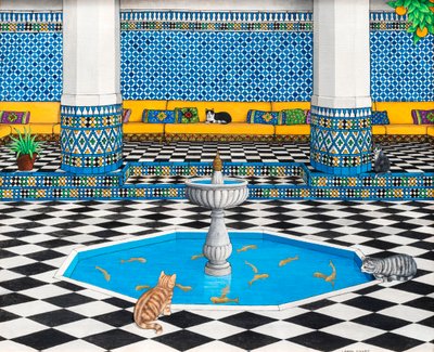 Coole katten in Marrakech, 1993 door Larry Smart